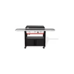 Plancha gaz WEBER black 3 brûleurs sur chariot, 76x46 cm