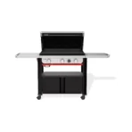 Plancha gaz WEBER black 3 brûleurs sur chariot, 76x46 cm – Image 3