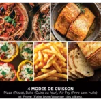 Four à pizza électrique NINJA MO201EU inox noir pizza 30 cm, fonction air fryer, thermostat digital – Image 6